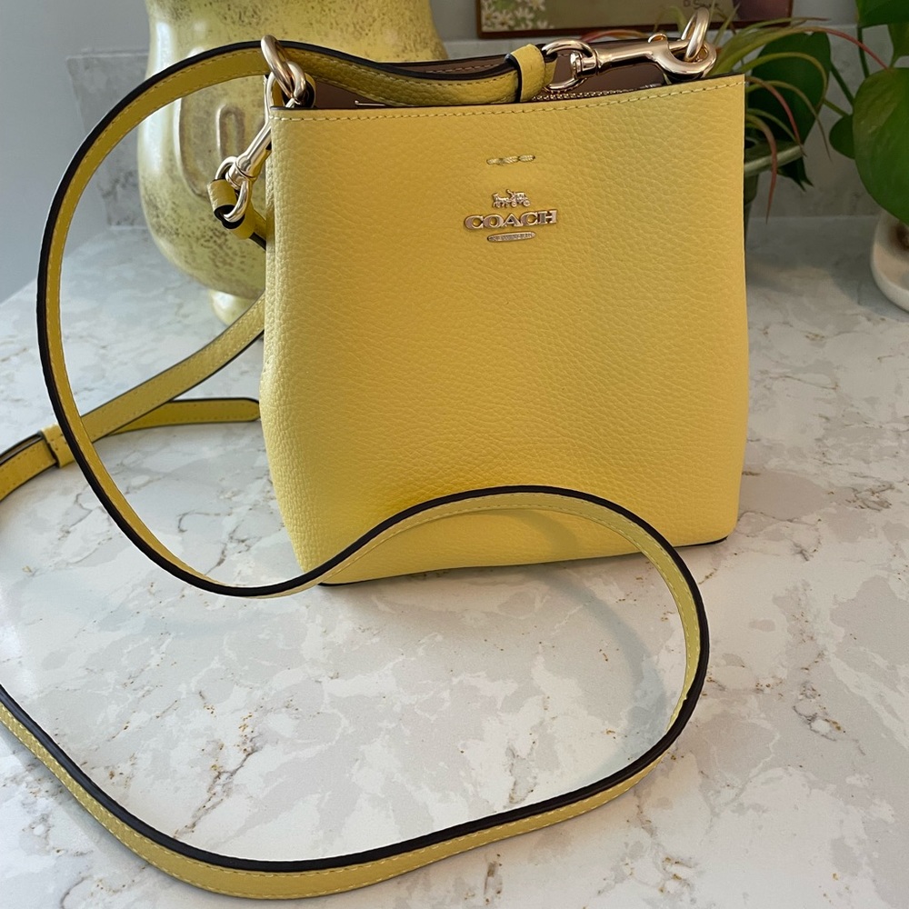 Coach Yellow Mini Bucket Crossbody Bag GH